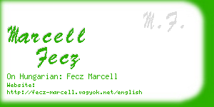 marcell fecz business card